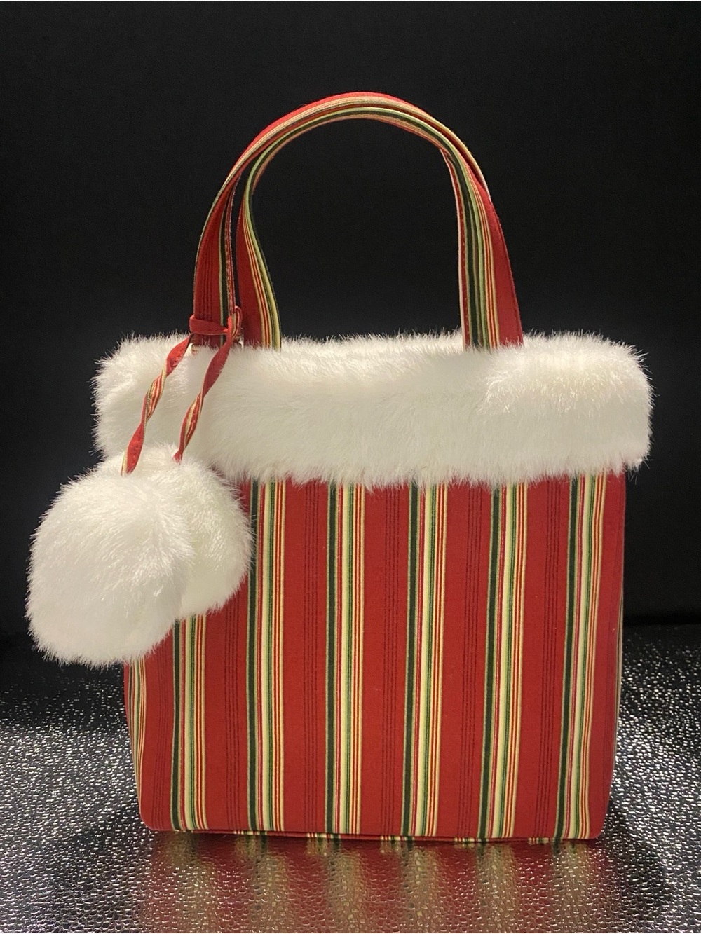 Longaberger Homestead Holiday Tote Bag Purse